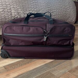 Tumi  Men's Burgundy Travel Duffel Bag